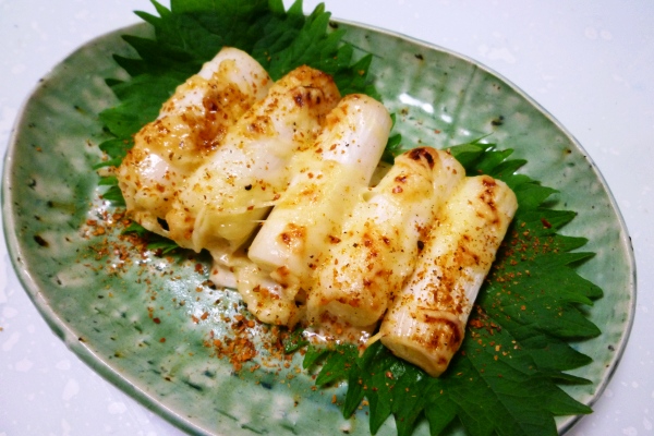 ねぎみそマヨネーズのチーズ焼き
